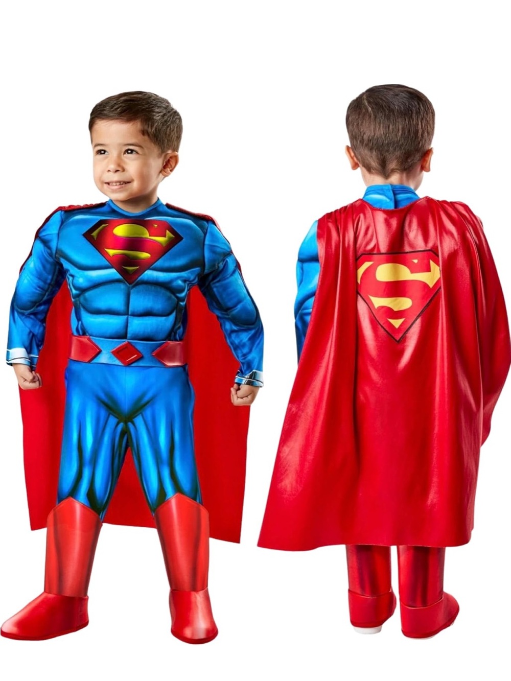 Superman Muscle Chest Costume Toddler Boys Size 4T
